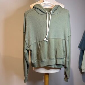 Aerie Sage Green Knit Hoodie
